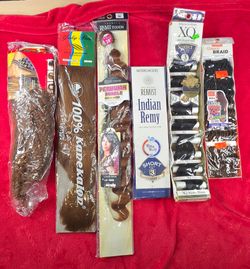 Mixed Hair Extensions & Braiding Hair Bundle Lot