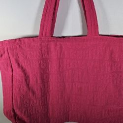 Brand New with Tags/Bag -  The Victoria Secret Large Bag is Fuchsia Pink flocked with Signaure Victoria Secret Emblem