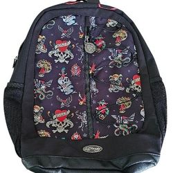 Ed Hardy Tattoo Print Backpack * NEW