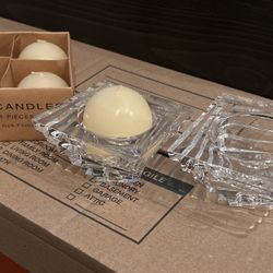 CANDLE HOLDERS AND CANDLES