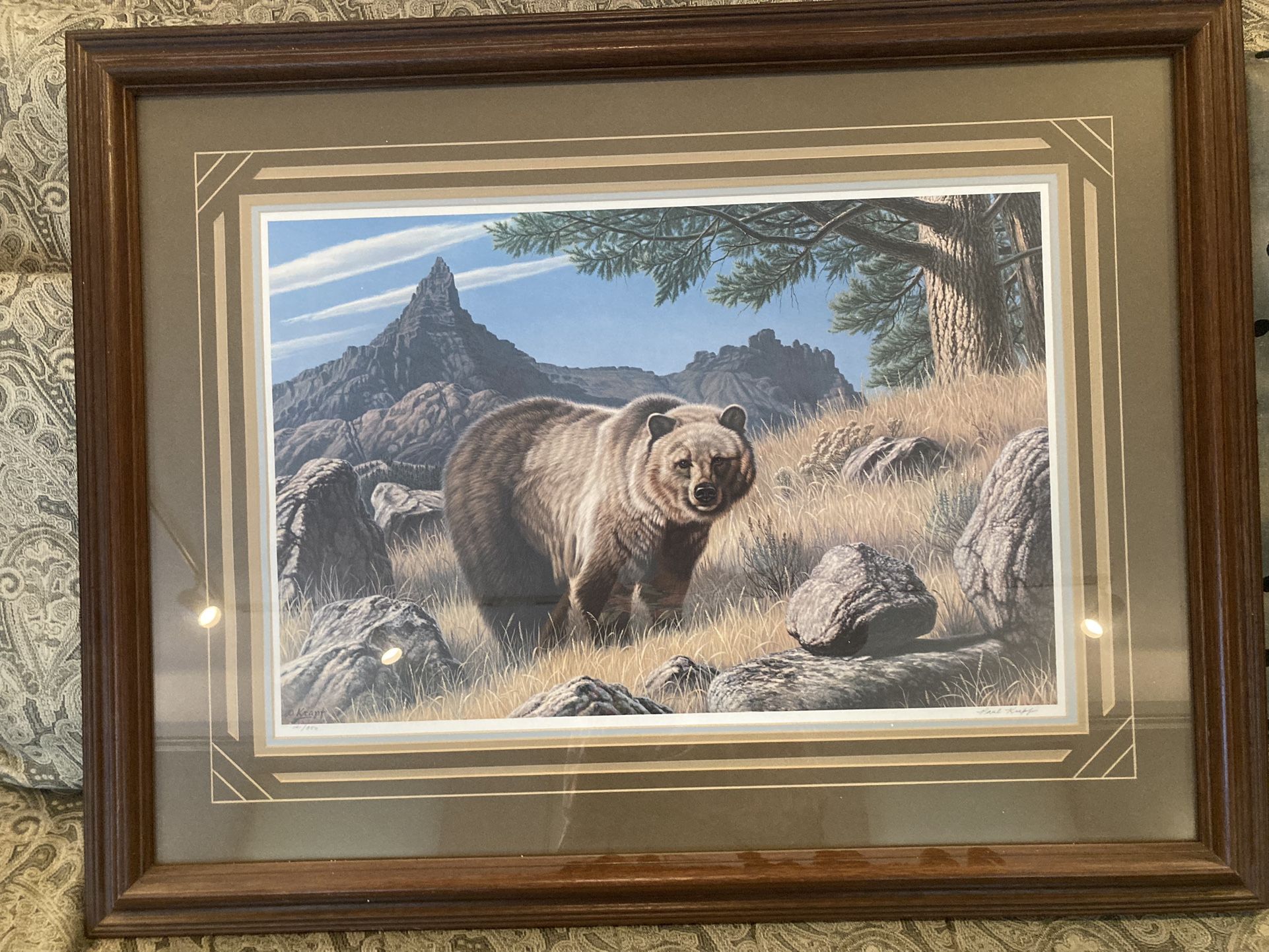 Paul Krapf signed and numbered bear print. Very rare.