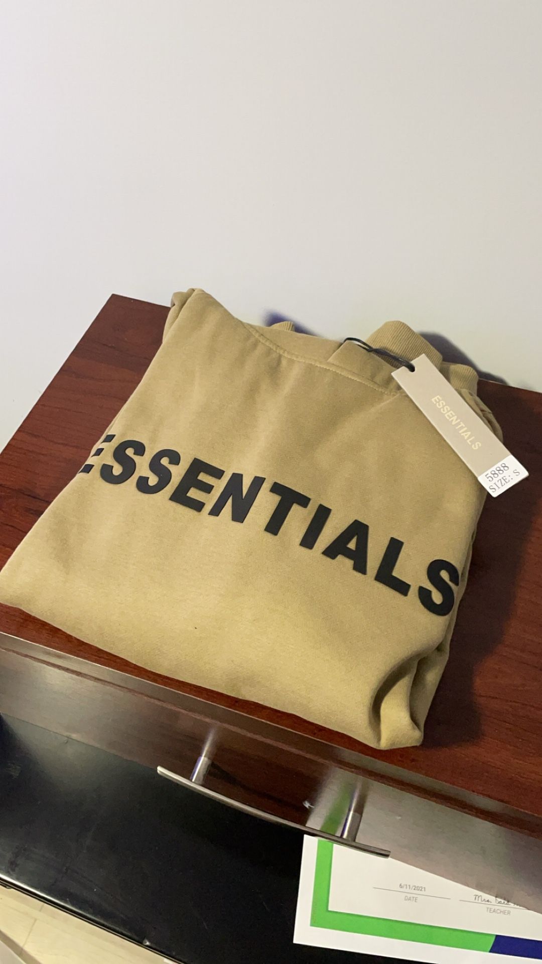 Essentials Hoodie (Beige) Brand New