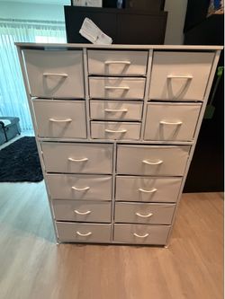 White fabric Drawer organizer