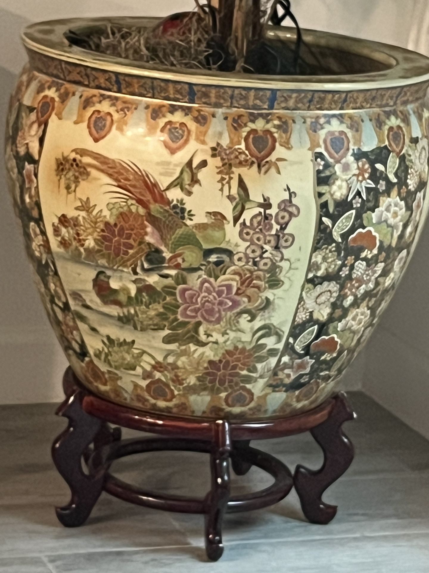 Oriental Fish Bowl Table Base