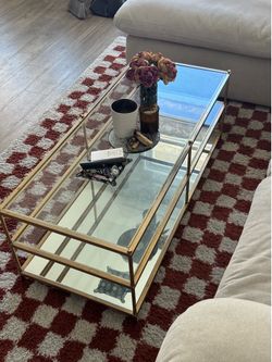 West Elm Glass Coffee Table