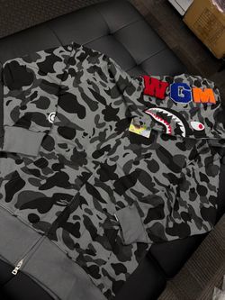 BAPE WGM Shark Full-Zip Camo Hoodie