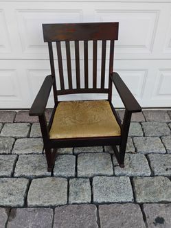 Solid Mahogany Antique Rocking Chair