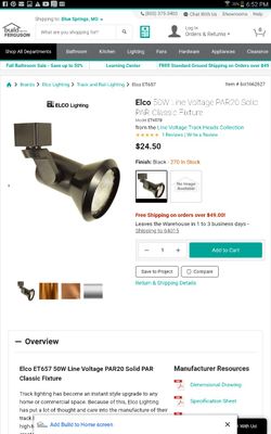 24 Light Fixtures Track Lighting