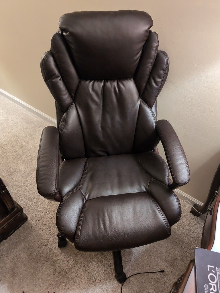 Office Chair - Brown Leather 