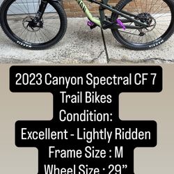 2023 Canyon Spectral CF 7 Trail Bike Carbon Fiber