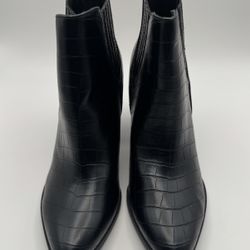 NIB Indigo Rd. Adriela Black Croc Booties, Women’s Size 7.5