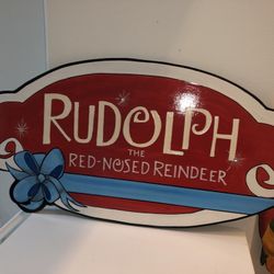 RUDOLPH THE RED NODED REINDEER MARQUEE Yard Decor Lawn Art