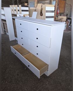 10 drawers dresser with rails