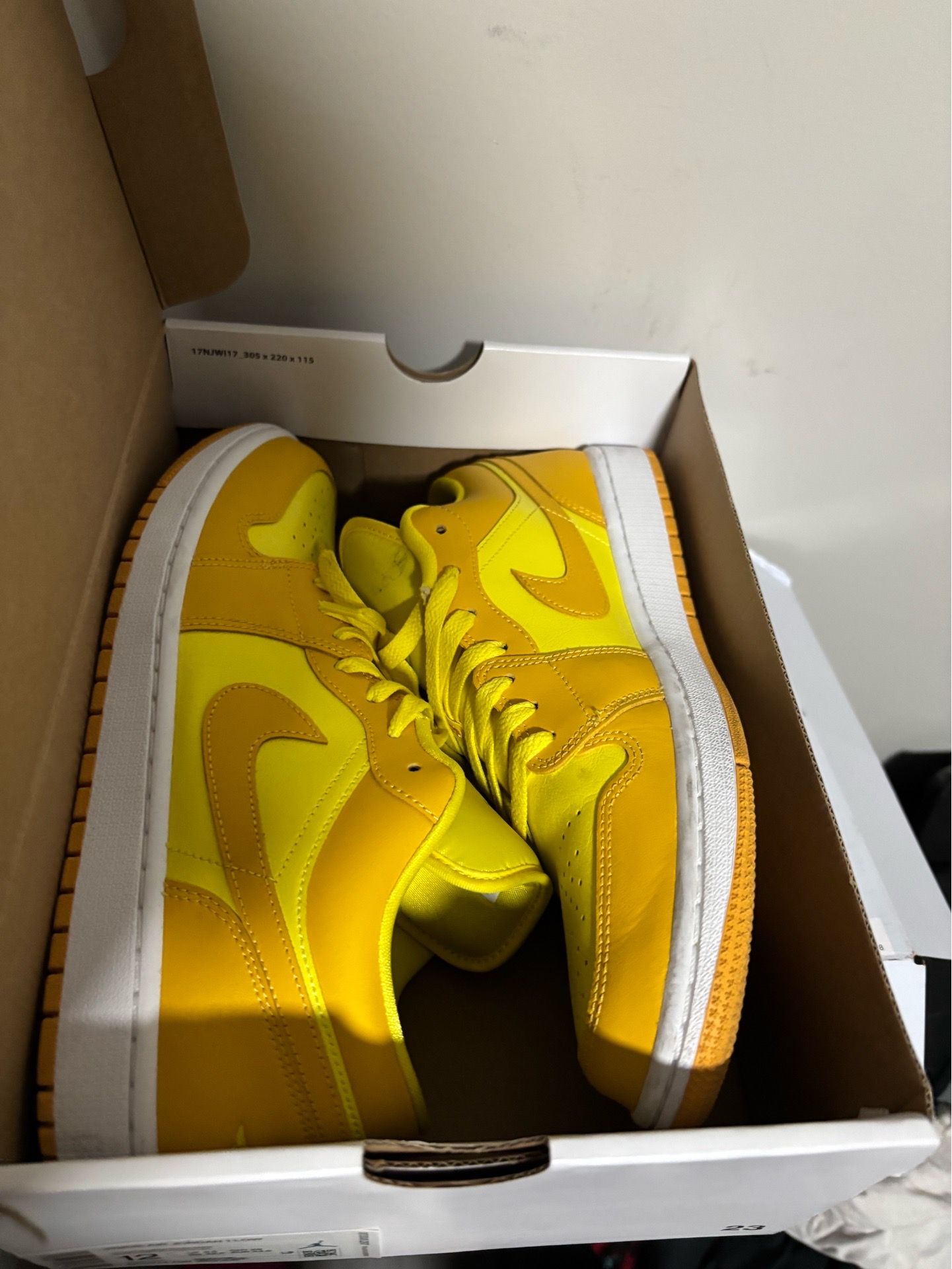 Jordan 1, men’s 10.5 women’s 12