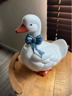 Goose cookie jar