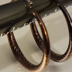 Bronze Hoop Earrings 