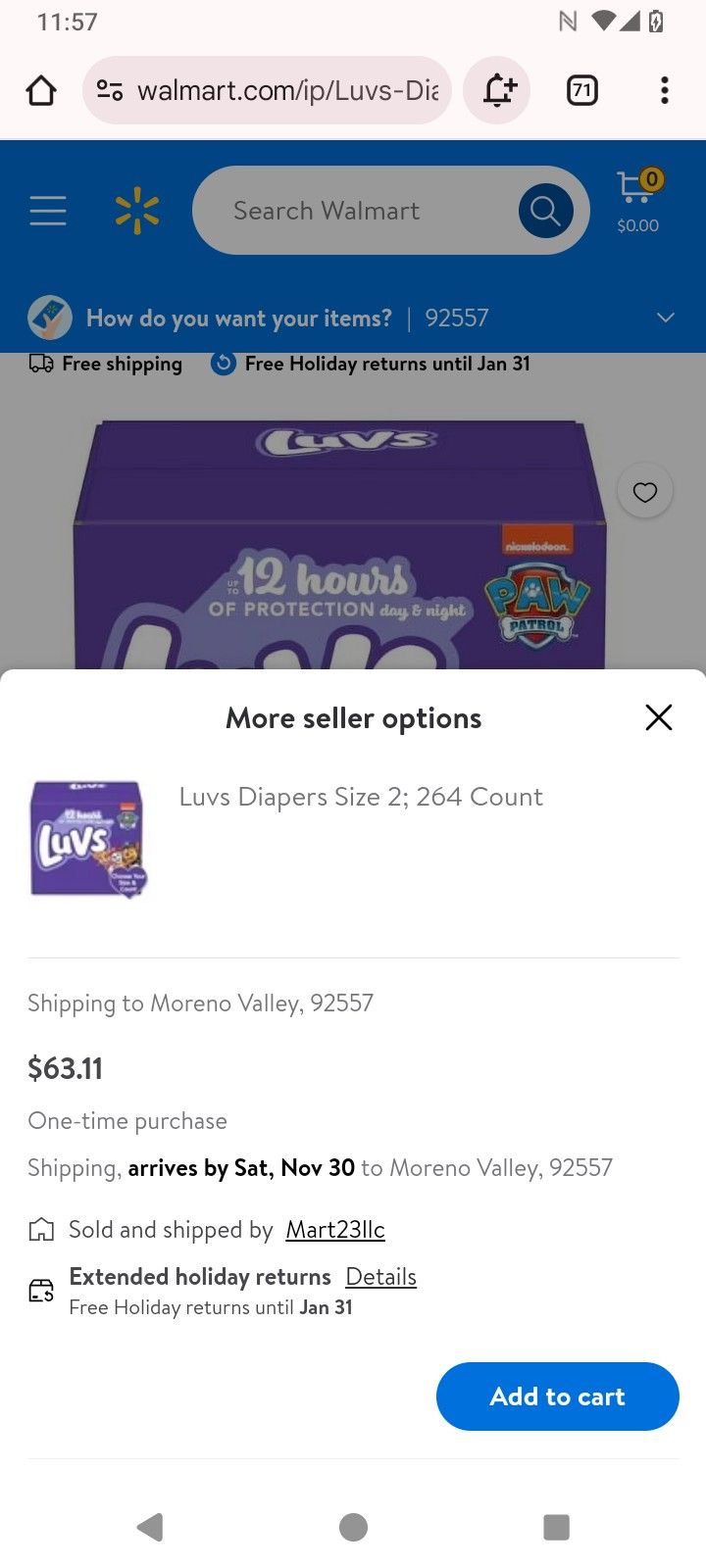 Diapers Luvs 2