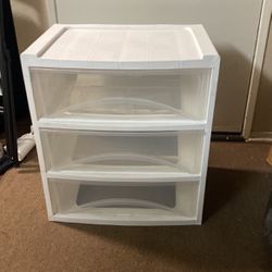 Three Drawer Plastic storage dresser