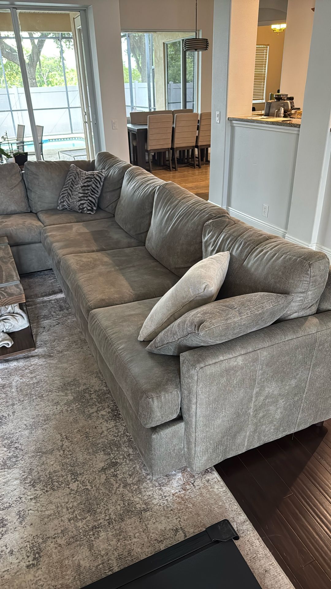Sectional Couch + Pillows