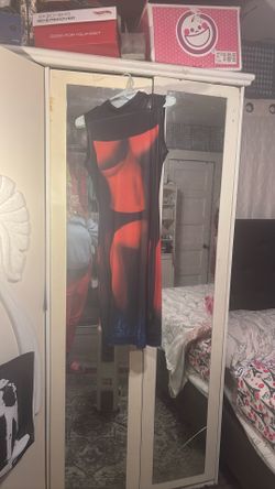 Dark Blue And Red Party Dress Women’s Large 