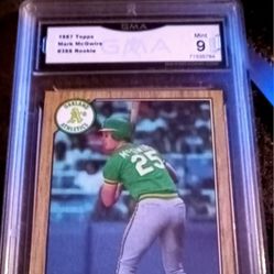 MARK. McGWIRE-ROOKIE CARD#,GRADED 9
