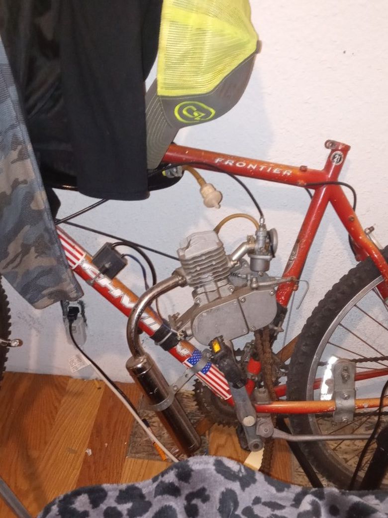 Schwinn Bicycle (frontier) With Motor. (Built But, Never Ran Fuel Through It)