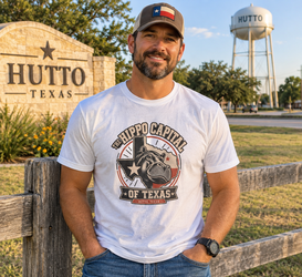 Hutto Texas Hippo Capital Graphic T-Shirt