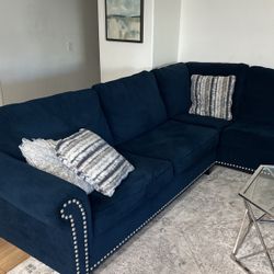 Blue Sectional Sofa 