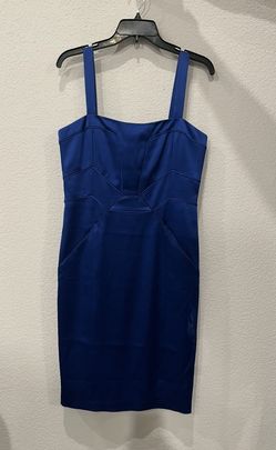 Laundry By Design Royal Blue Satin Cocktails Bodycon Dress