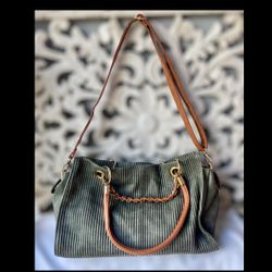 Est. 1946 Women's Forest Green Corduroy Hobo Bag Adjustable Straps