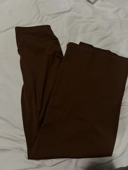 Brown Straight Leg Yoga Pants