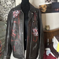 Painted Leather Jacket