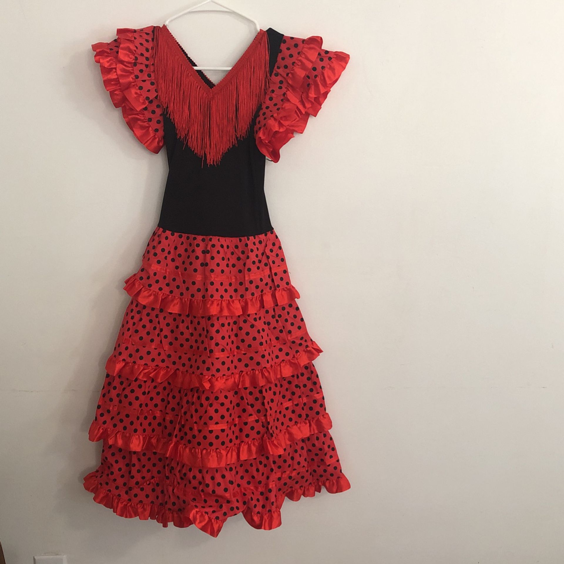 Beautiful Flamenco dress costume for dance or Halloween size 12 girls brand new