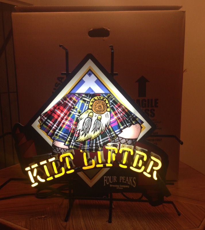 Brand new Four Peaks Kilt Lifter neon sign