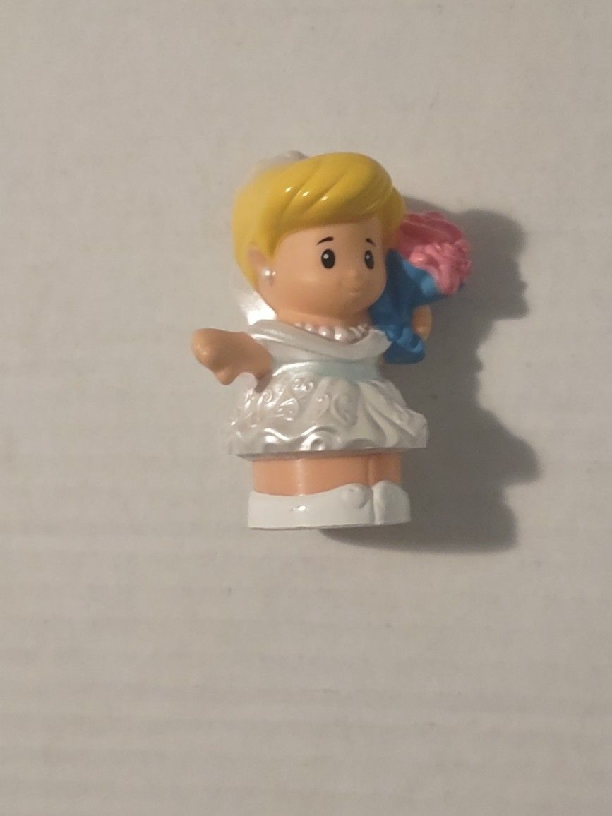 Fisher Price Little People Disney Cinderella In A White Wedding Dress Action Figure