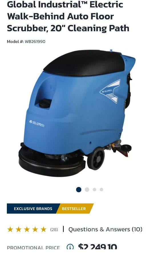 global Industrial Electric Walk Behind Auto Floor Scrubber 20" Cleaning Path.  Great Condition !