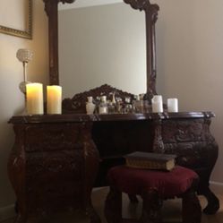 Antique Vanity Real Wood 