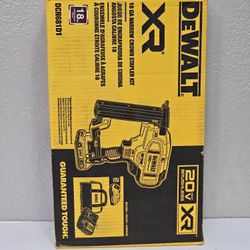 Dewalt 20V MAX XR Lithium-Ion Cordless 18-Gauge Narrow Crown Stapler Kit with 2.0Ah Battery, Charger and Contractor Bag Brand New 