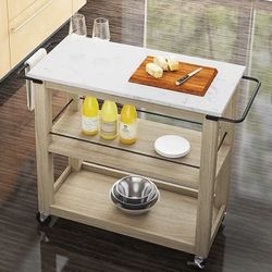 Brand New Kitchen Cart With Marble Top