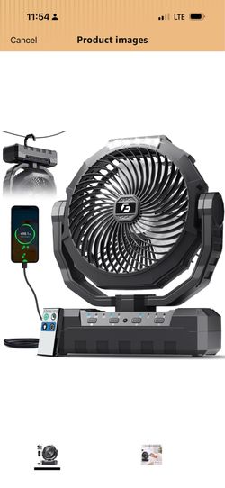 3-in-1 Camping Fan - Portable Fans Rechargeable - 24000mAh Battery Powered Fan with Light & Remote