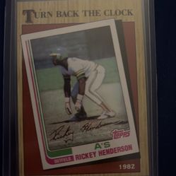 Rickey Henderson 1987 turn back clock card