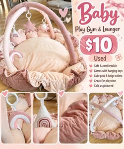 Baby Play Gym & Lounger with Hanging Toys
