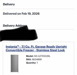 Insignia 7.1 Cu. Ft. Upright Convertible Freezer