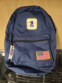 USPS U.S. Mail kids backpack navy with eagle patch - like new