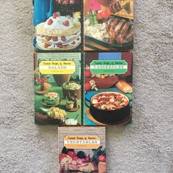 Favorite Recipes of America, complete set of 5 classic collectible cookbooks old time classics, Volume 1 Desserts, Volume 2 Meats, Volume 3 Salads, Vo