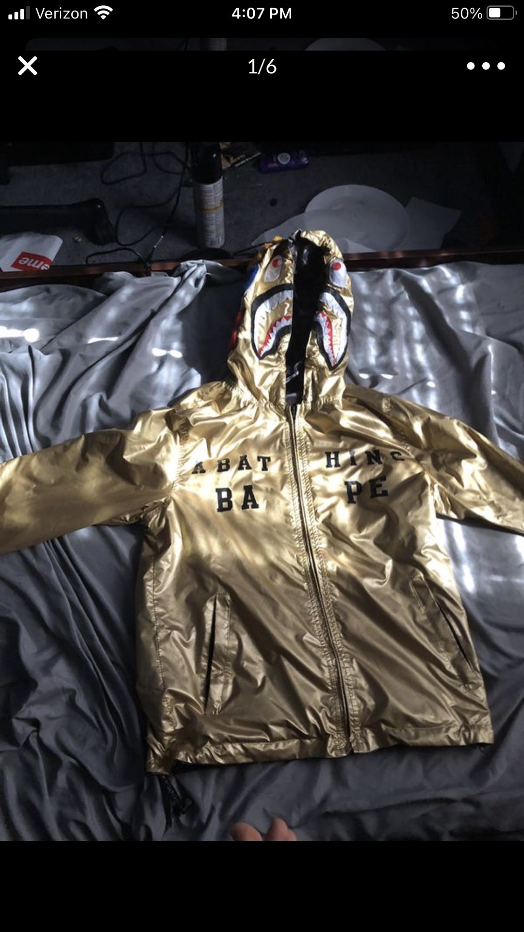 Gold/Camo BAPE Reversible Jacket