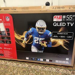 New 55” TCL QLED 4K TV