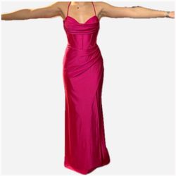 Aqua Formal Hot Pink Formal Dress