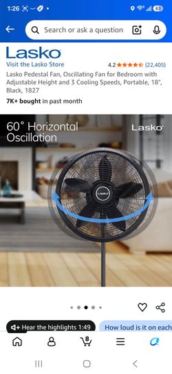 Lasko Pedestal Fan 18".