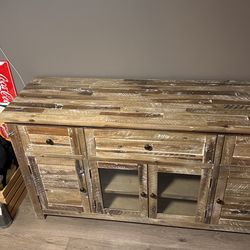 Dresser with Glass Doors